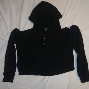 Long sleeve cropped hoodie